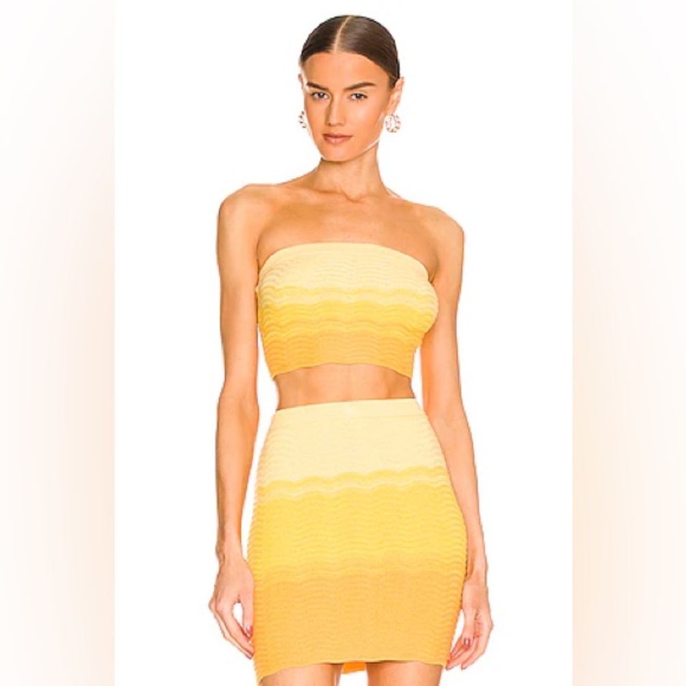 Camila Coehlo Avalon Knit Top in Yellow Ombre